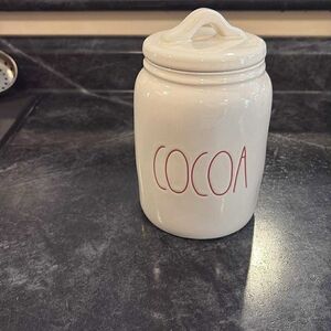 Rae Dunn Cream Cocoa Canister